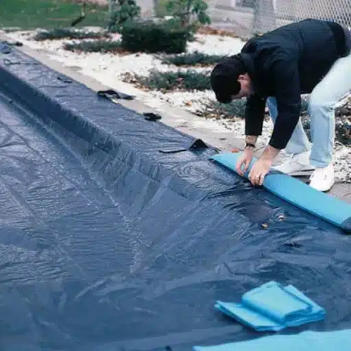 Pool Tarp vs Pool Cover: Manufacturer's Guide how to install a heavy duty pool tarp for winter