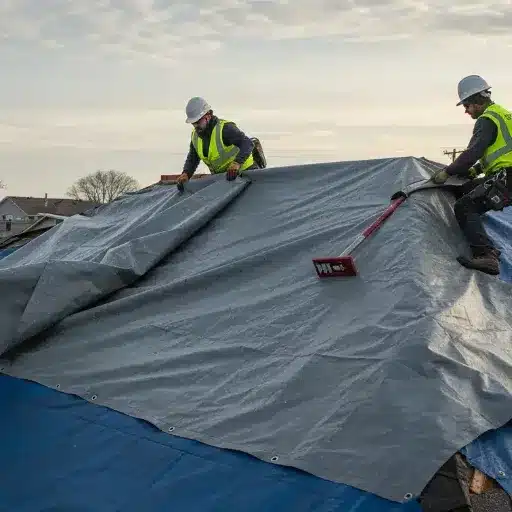 Waterproof Tarp for Roof Leaks: Emergency Protection & Installation Guide how to install a waterproof tarp on a roof